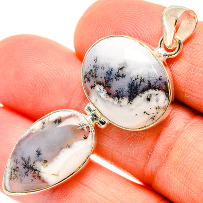 Dendritic Opal Pendants handcrafted by Ana Silver Co - PD26898