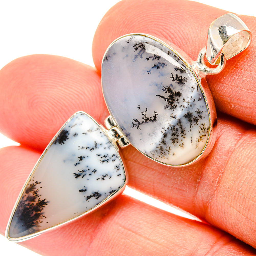 Dendritic Opal Pendants handcrafted by Ana Silver Co - PD26899