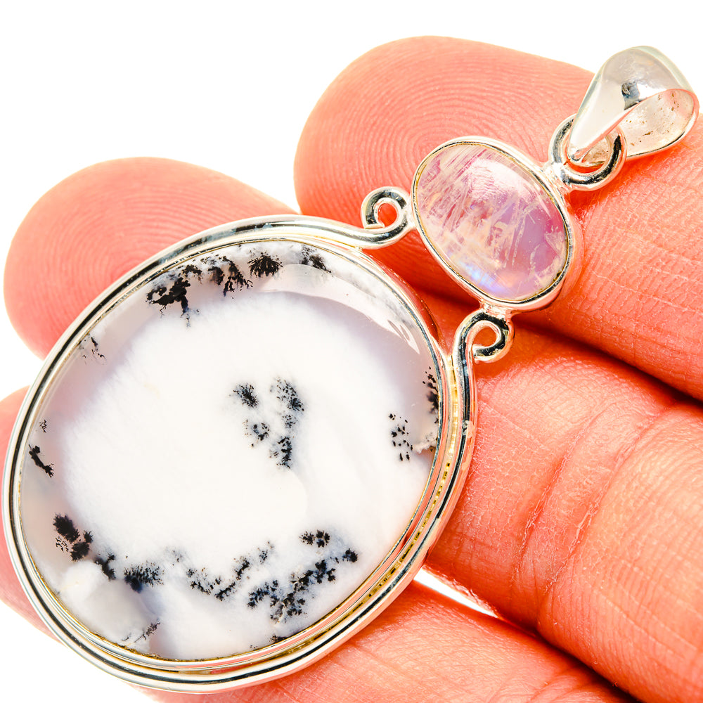 Dendritic Opal Pendants handcrafted by Ana Silver Co - PD26900