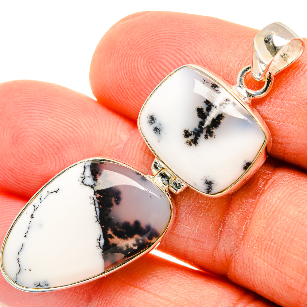 Dendritic Opal Pendants handcrafted by Ana Silver Co - PD26901