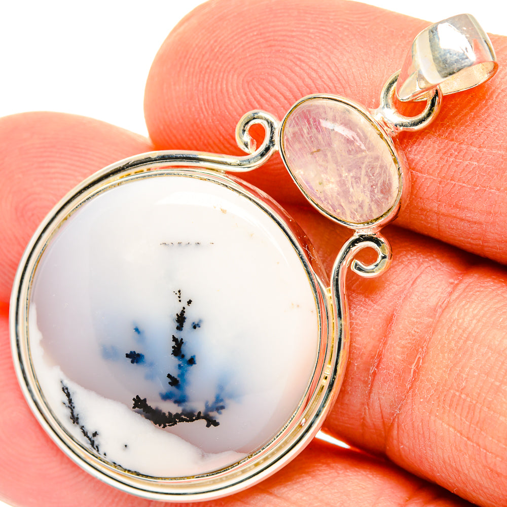 Dendritic Opal Pendants handcrafted by Ana Silver Co - PD26902