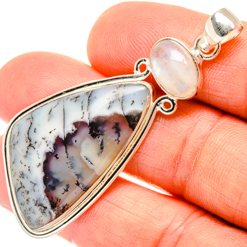 Dendritic Opal Pendants handcrafted by Ana Silver Co - PD26904