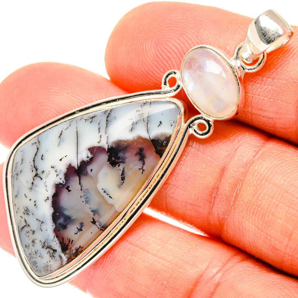 Dendritic Opal Pendants handcrafted by Ana Silver Co - PD26904