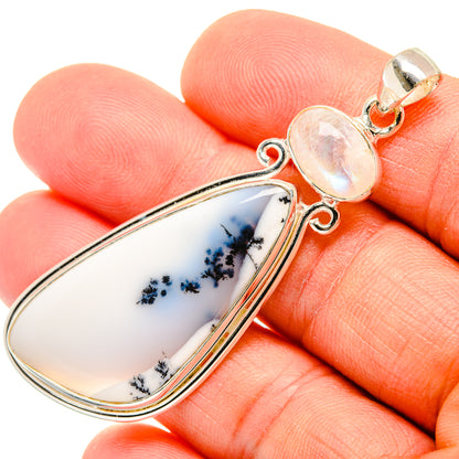 Dendritic Opal Pendants handcrafted by Ana Silver Co - PD26905