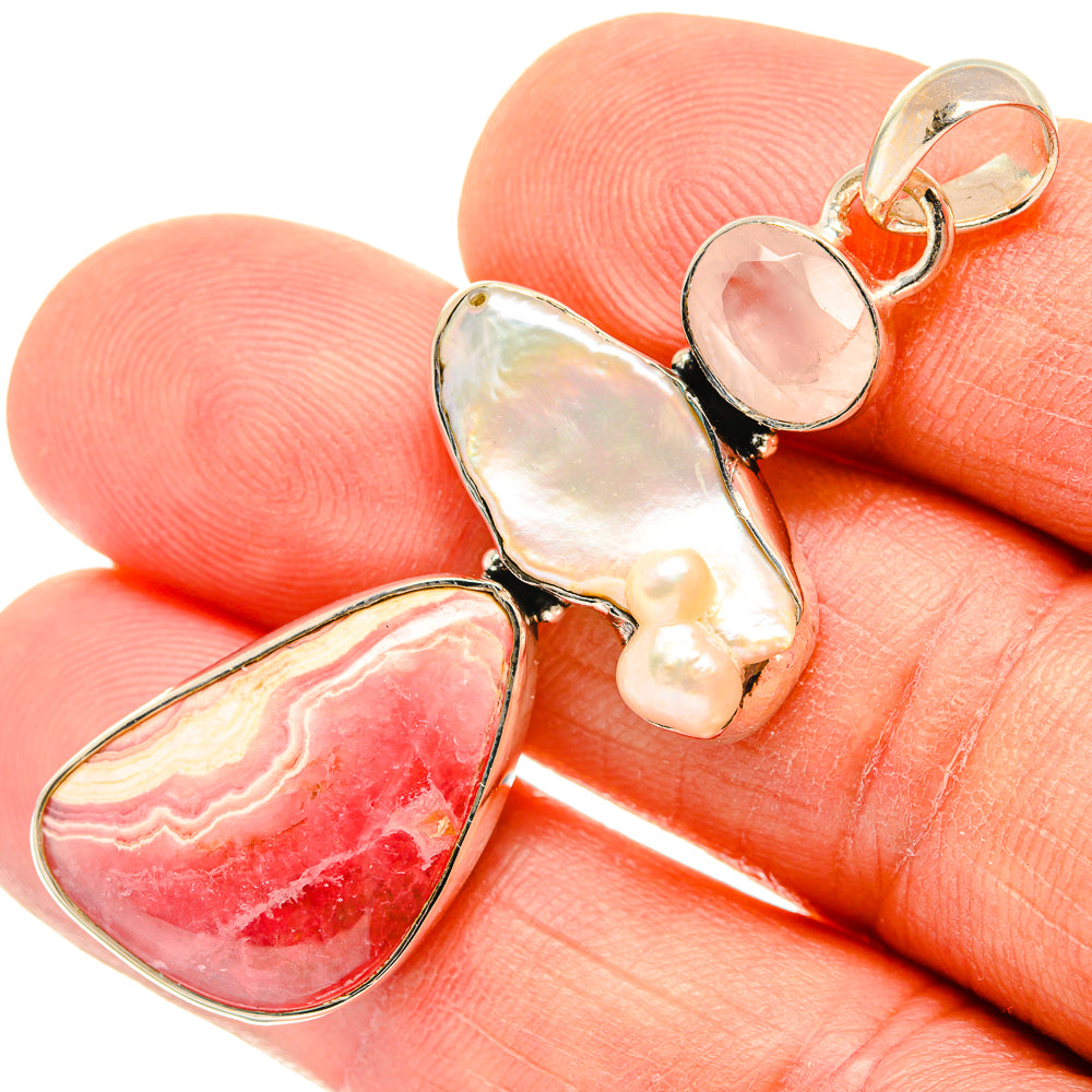 Rhodochrosite Pendants handcrafted by Ana Silver Co - PD26908