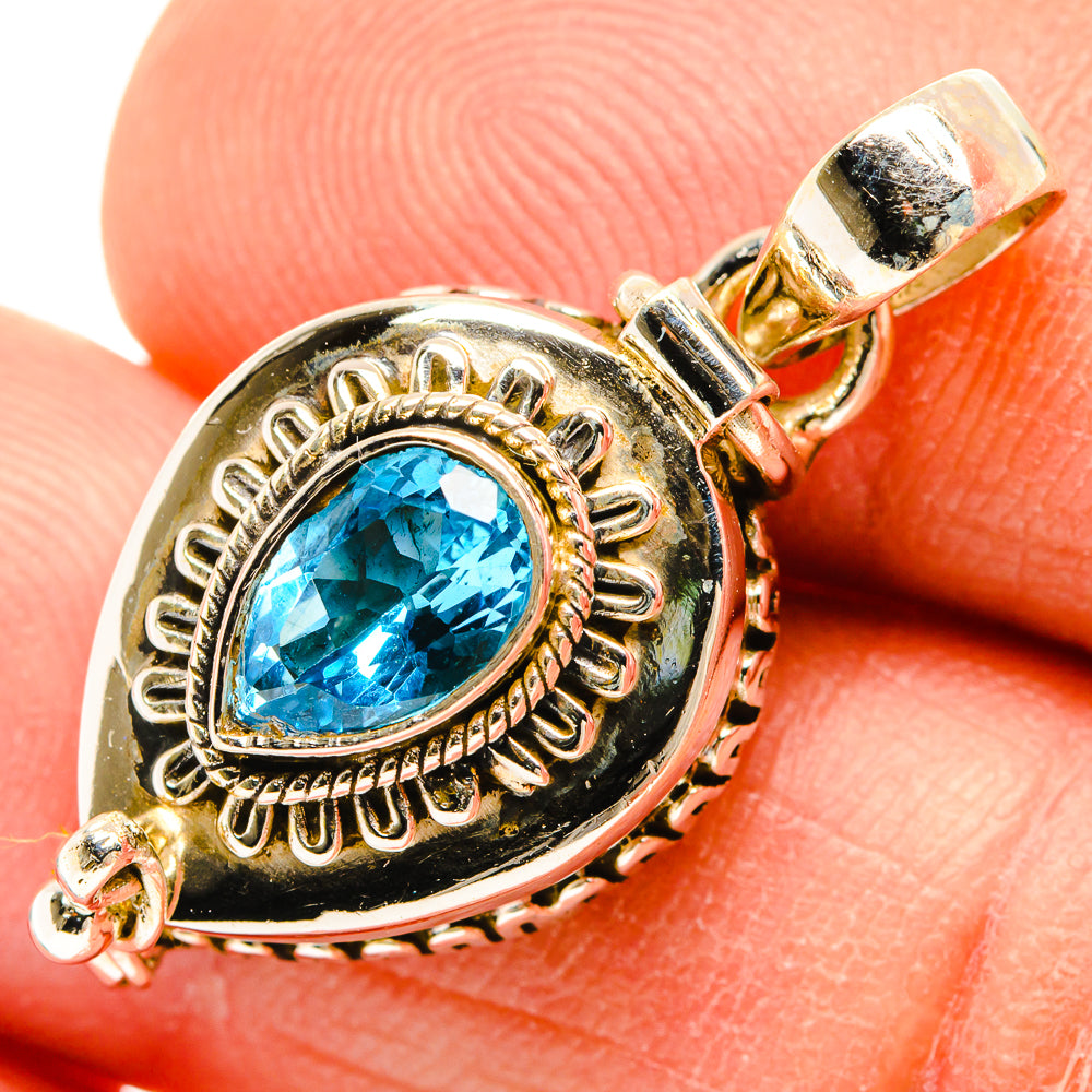 Blue Topaz Pendants handcrafted by Ana Silver Co - PD26927