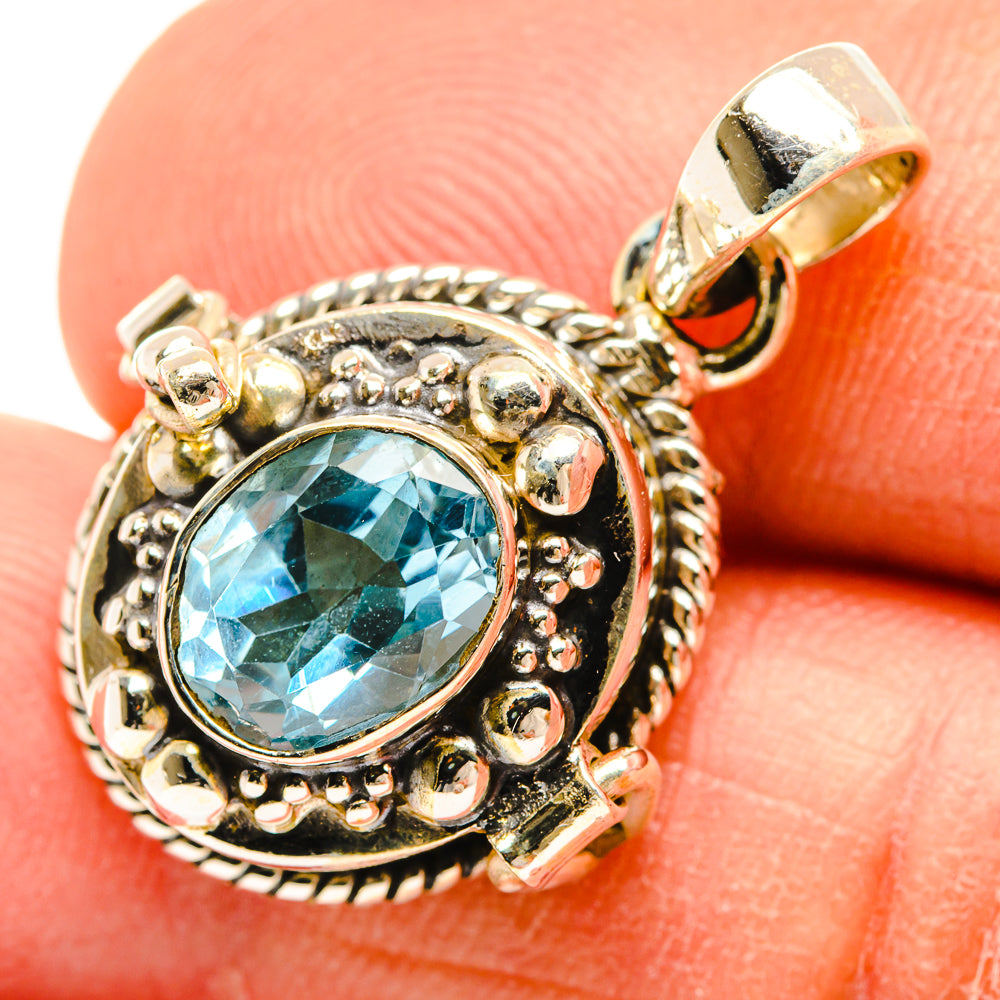 Blue Topaz Pendants handcrafted by Ana Silver Co - PD26928