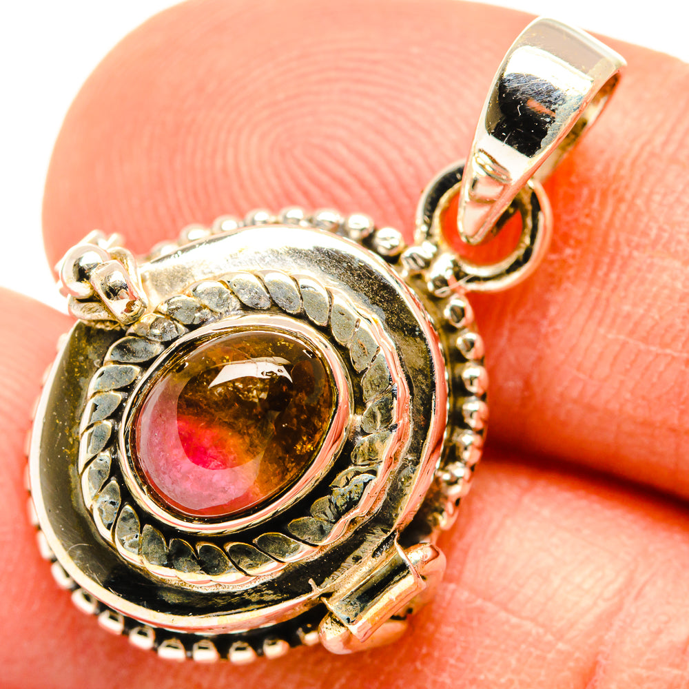 Watermelon Tourmaline Pendants handcrafted by Ana Silver Co - PD26936