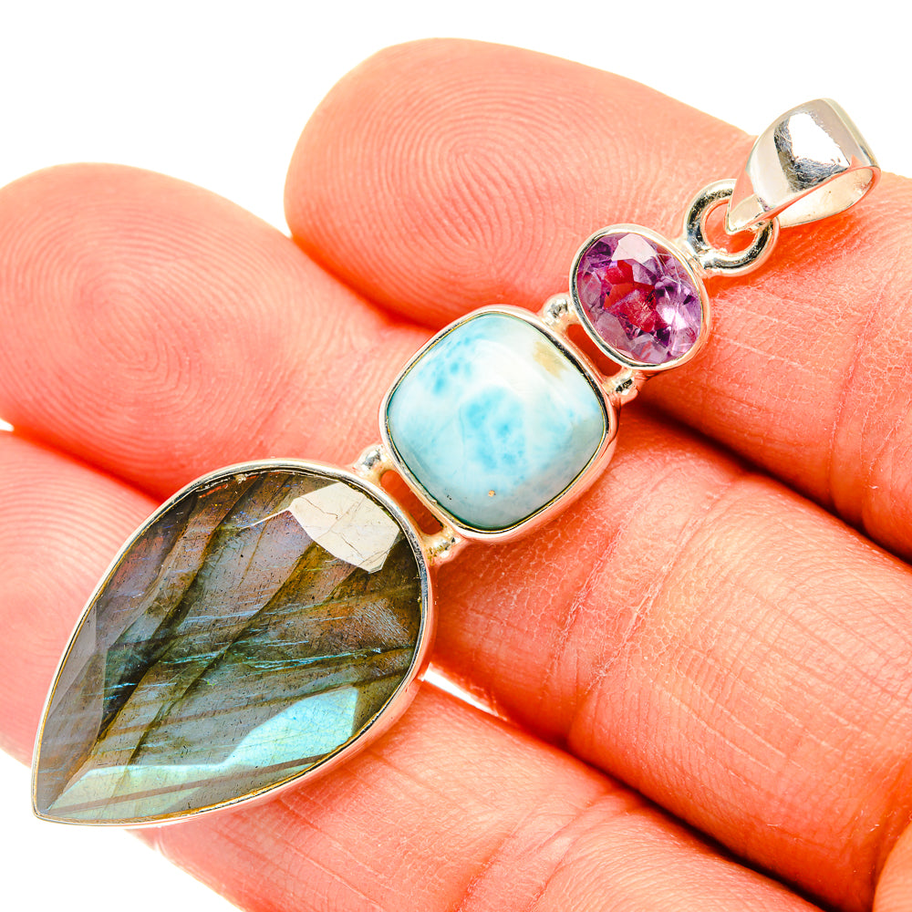 Labradorite Pendants handcrafted by Ana Silver Co - PD26943