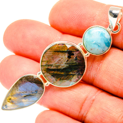 Labradorite Pendants handcrafted by Ana Silver Co - PD26949