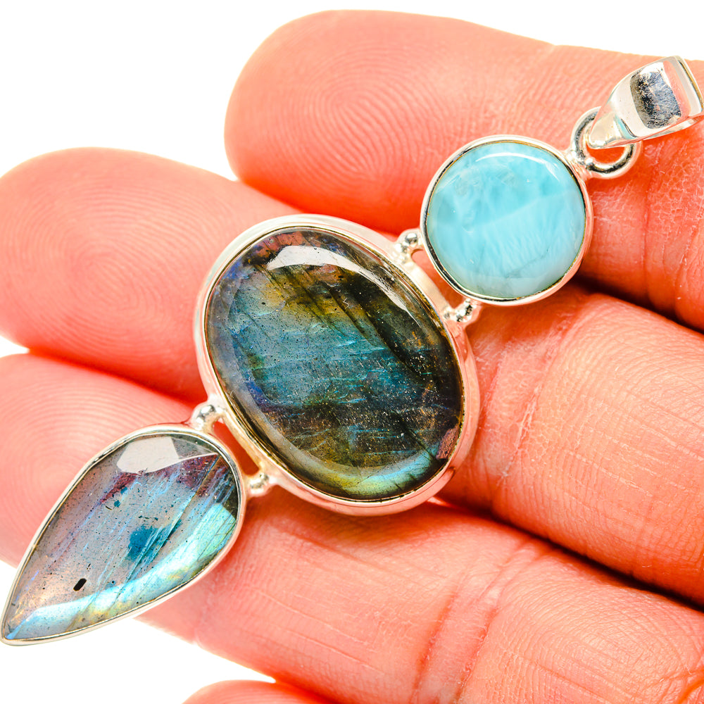 Labradorite Pendants handcrafted by Ana Silver Co - PD26952