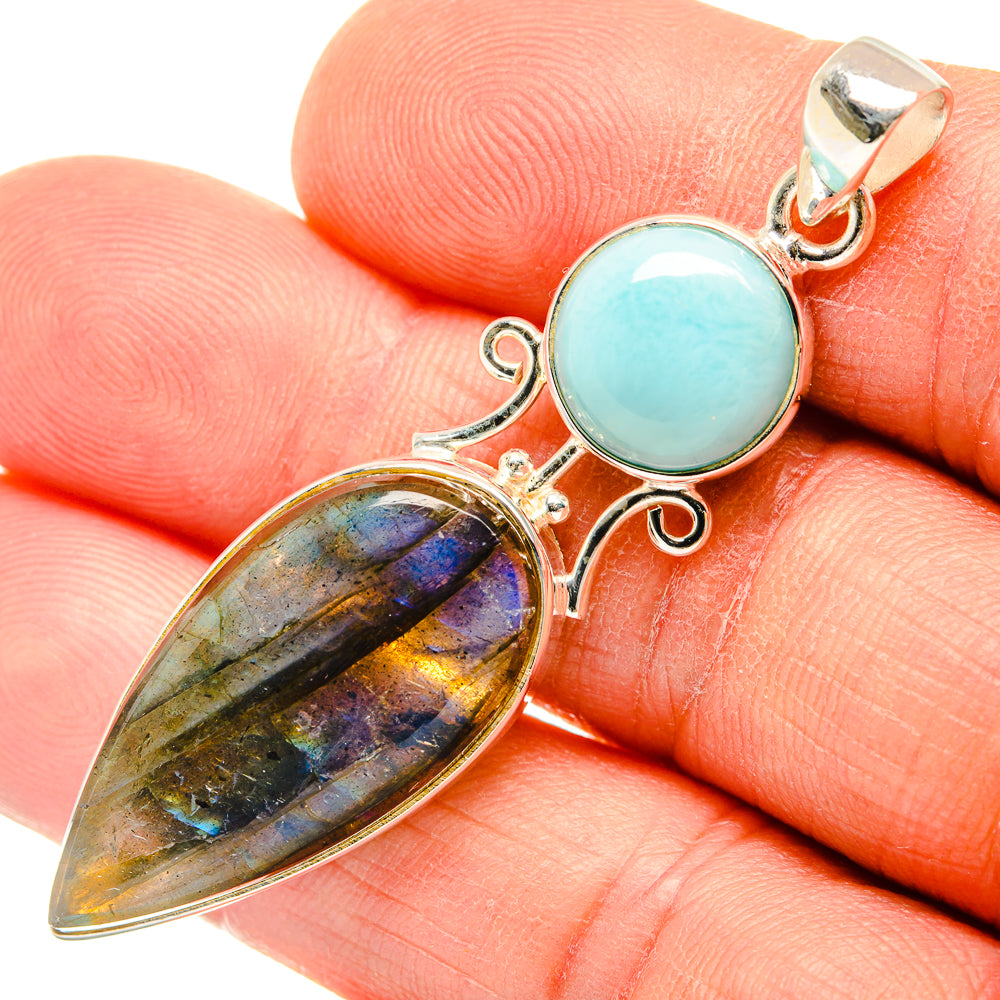 Labradorite Pendants handcrafted by Ana Silver Co - PD26958