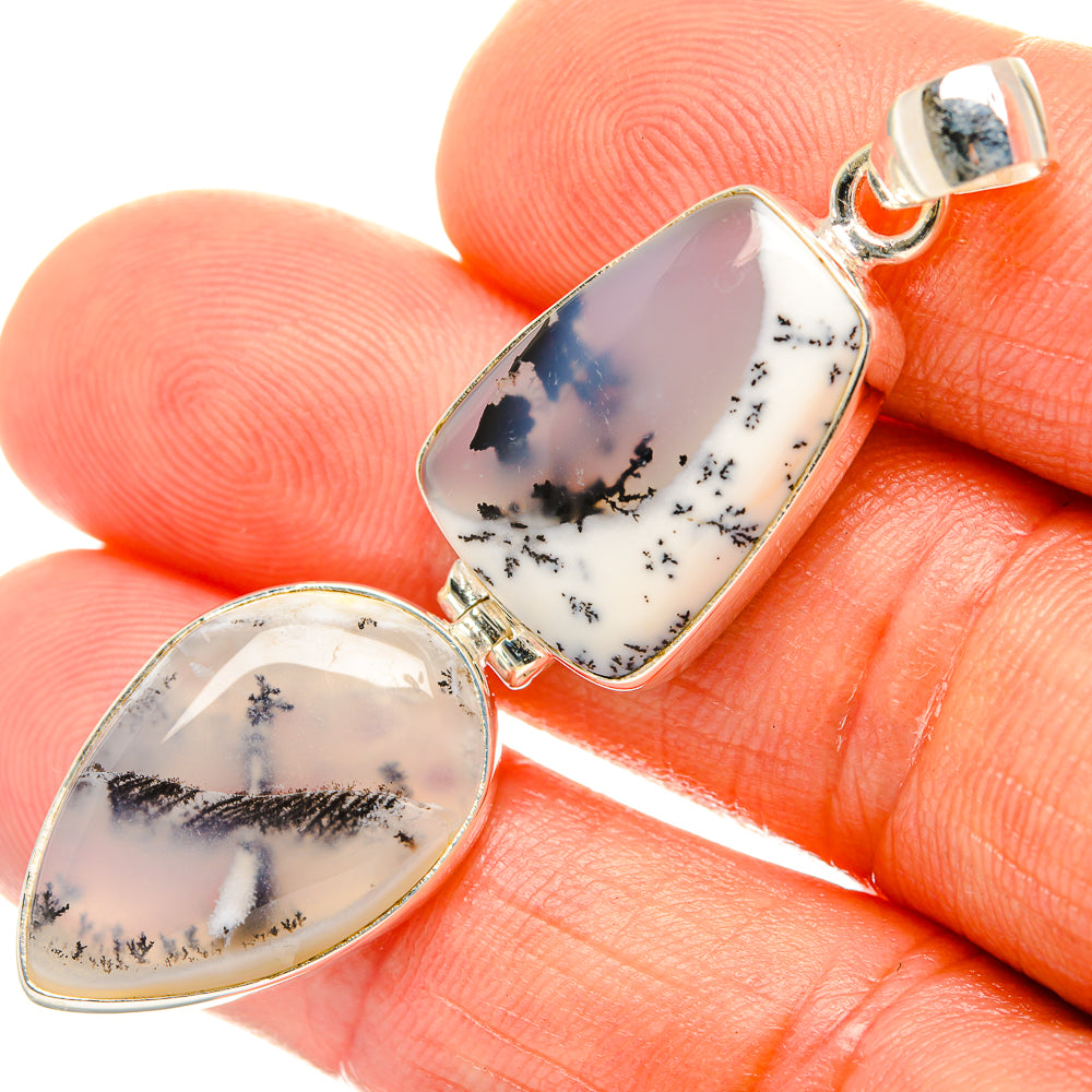 Dendritic Opal Pendants handcrafted by Ana Silver Co - PD27016