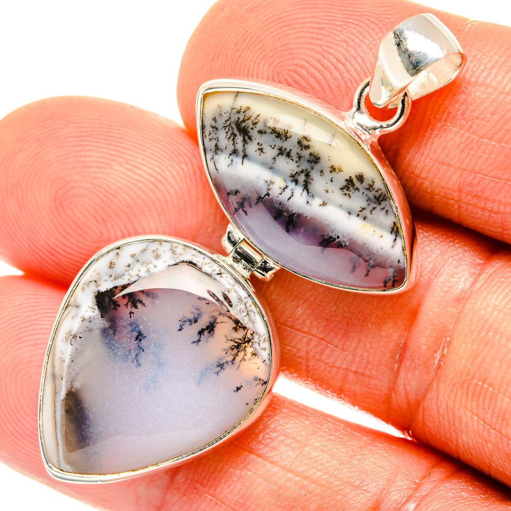 Dendritic Opal Pendants handcrafted by Ana Silver Co - PD27017