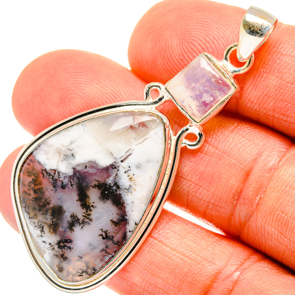 Dendritic Opal Pendants handcrafted by Ana Silver Co - PD27018