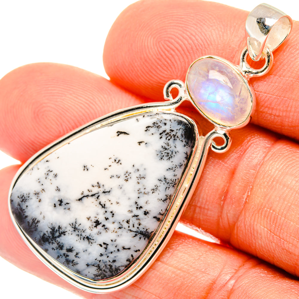 Dendritic Opal Pendants handcrafted by Ana Silver Co - PD27019