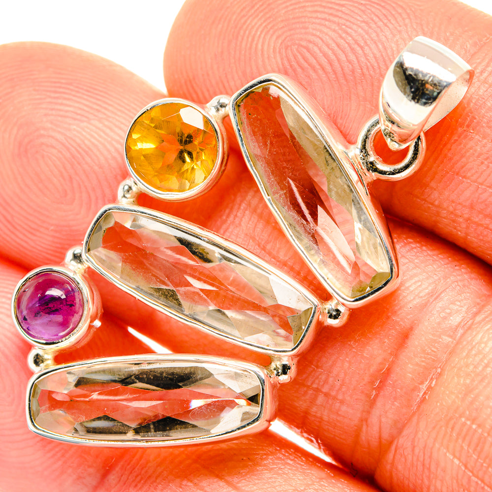 White Quartz Pendants handcrafted by Ana Silver Co - PD27021
