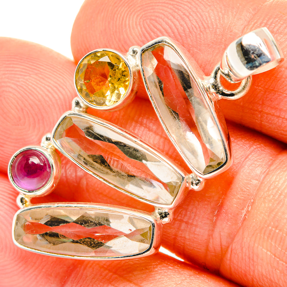 White Quartz Pendants handcrafted by Ana Silver Co - PD27022