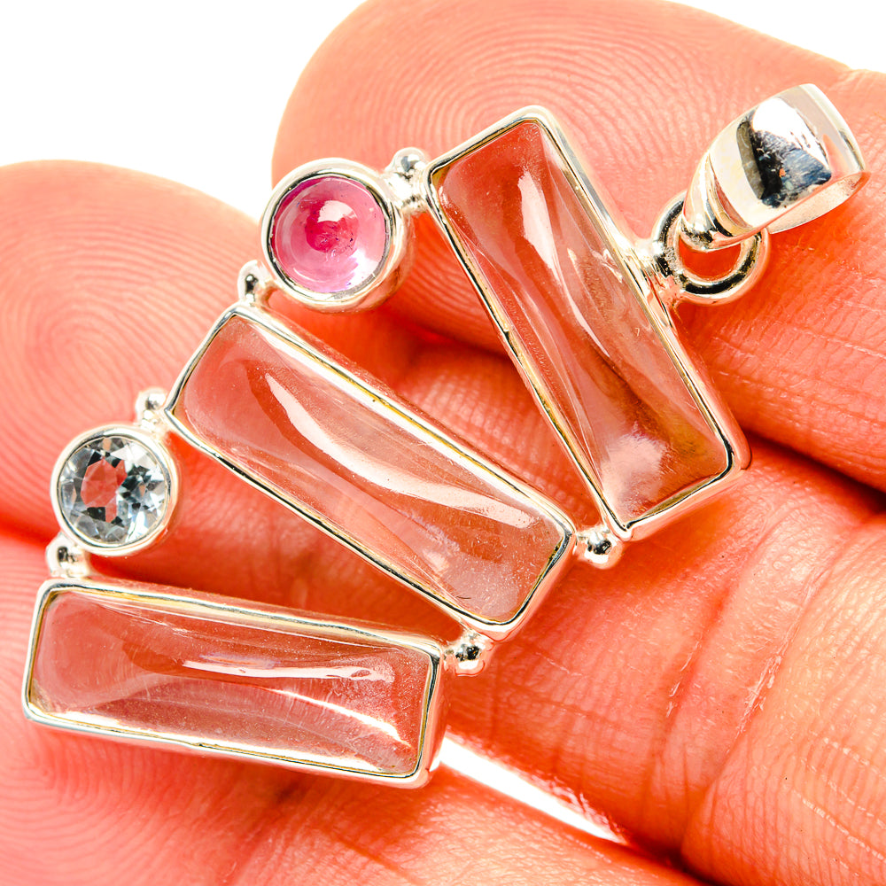 White Quartz Pendants handcrafted by Ana Silver Co - PD27023