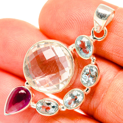White Quartz Pendants handcrafted by Ana Silver Co - PD27026