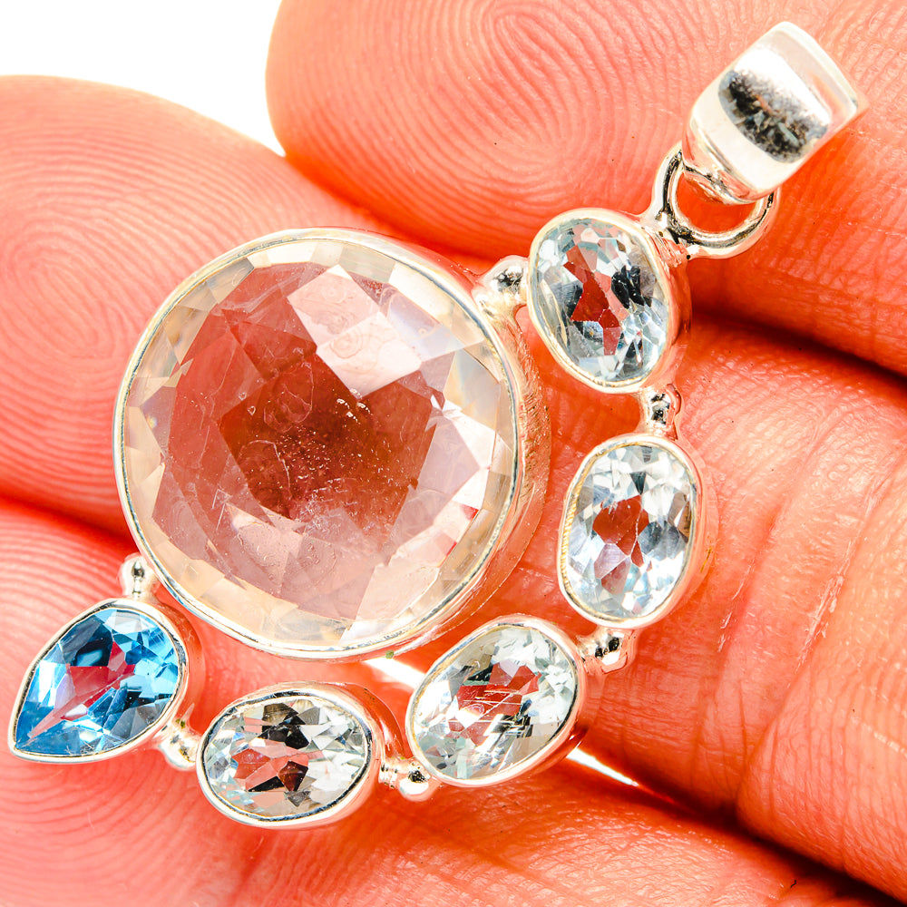 White Quartz Pendants handcrafted by Ana Silver Co - PD27028