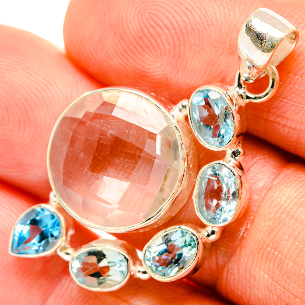 White Quartz Pendants handcrafted by Ana Silver Co - PD27030