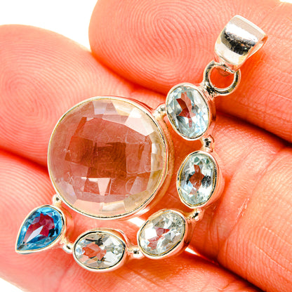 White Quartz Pendants handcrafted by Ana Silver Co - PD27032