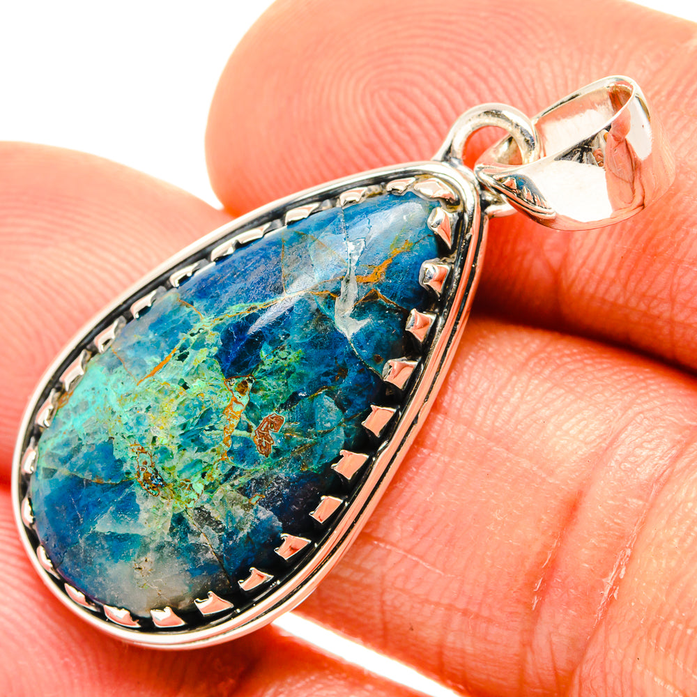 Chrysocolla Pendants handcrafted by Ana Silver Co - PD27038