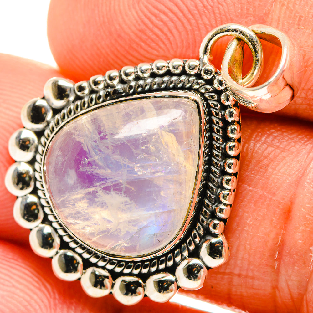 Rainbow Moonstone Pendants handcrafted by Ana Silver Co - PD27041