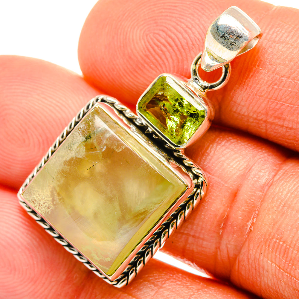 Prehnite Pendants handcrafted by Ana Silver Co - PD27043