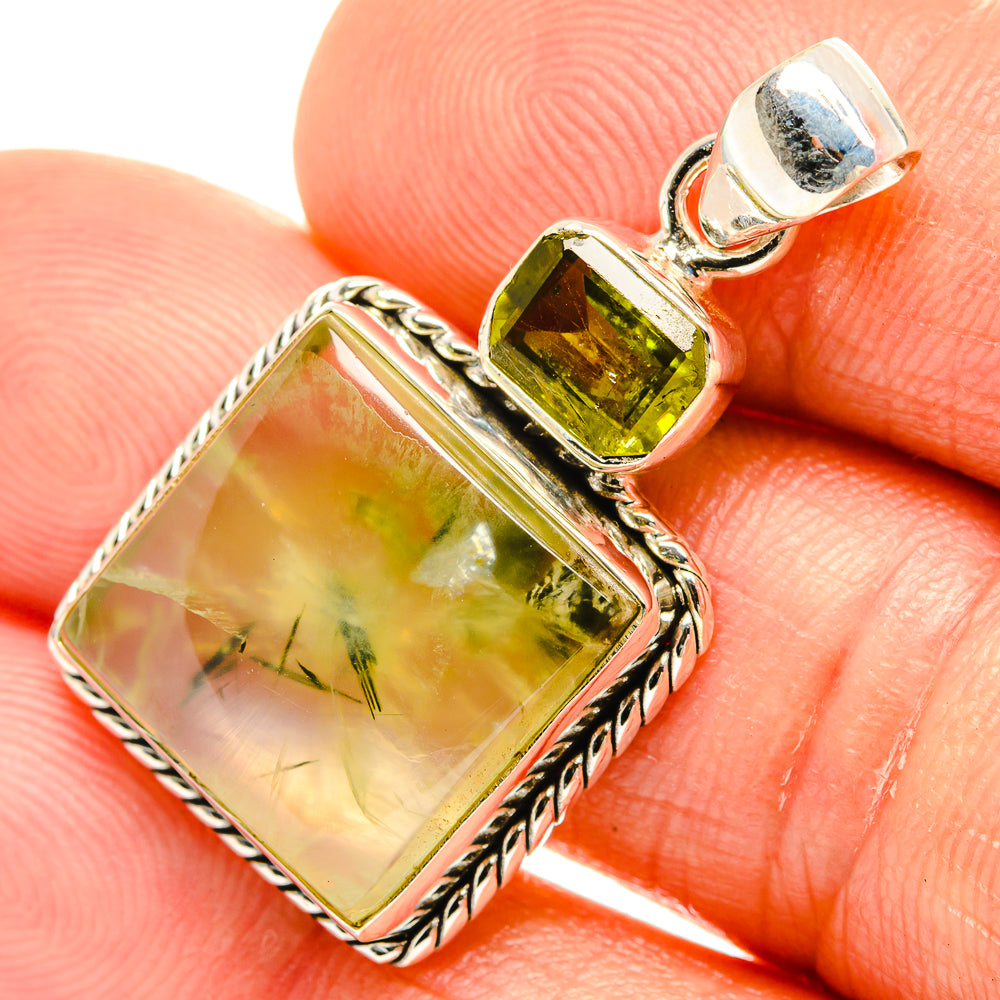 Prehnite Pendants handcrafted by Ana Silver Co - PD27047