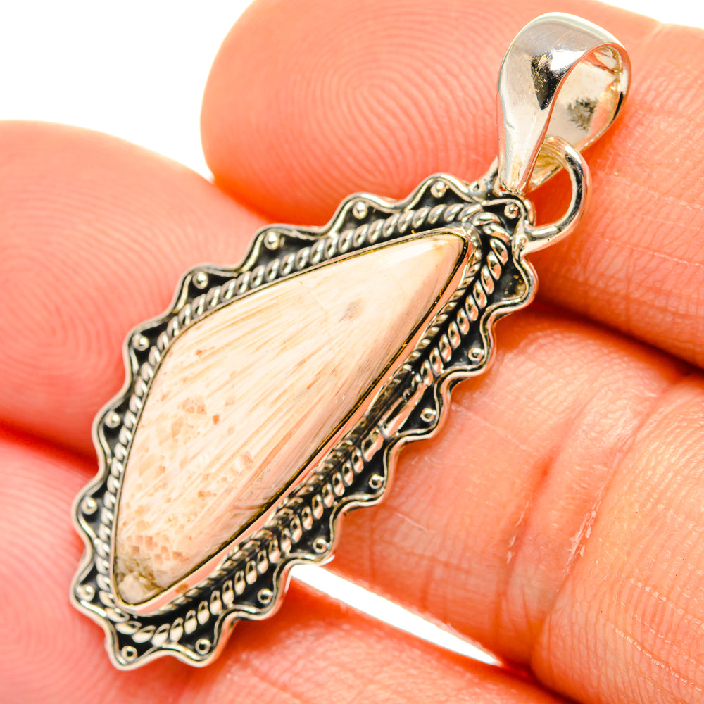 Scolecite Pendants handcrafted by Ana Silver Co - PD27058