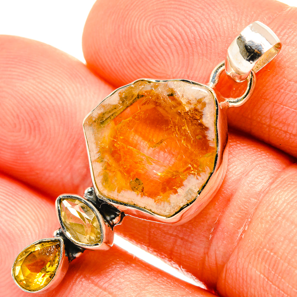 Citrine Pendants handcrafted by Ana Silver Co - PD27062