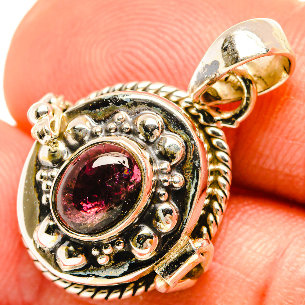 Pink Tourmaline Pendants handcrafted by Ana Silver Co - PD27085