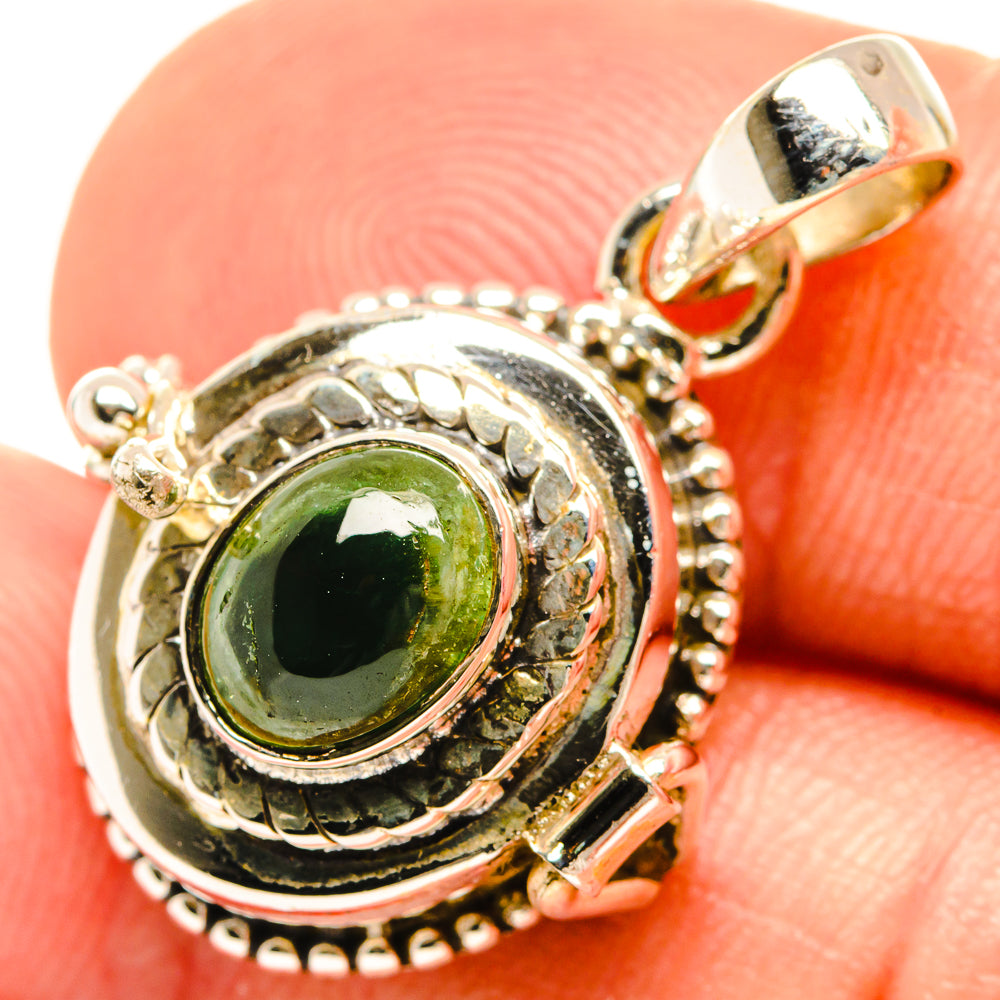 Green Tourmaline Pendants handcrafted by Ana Silver Co - PD27086