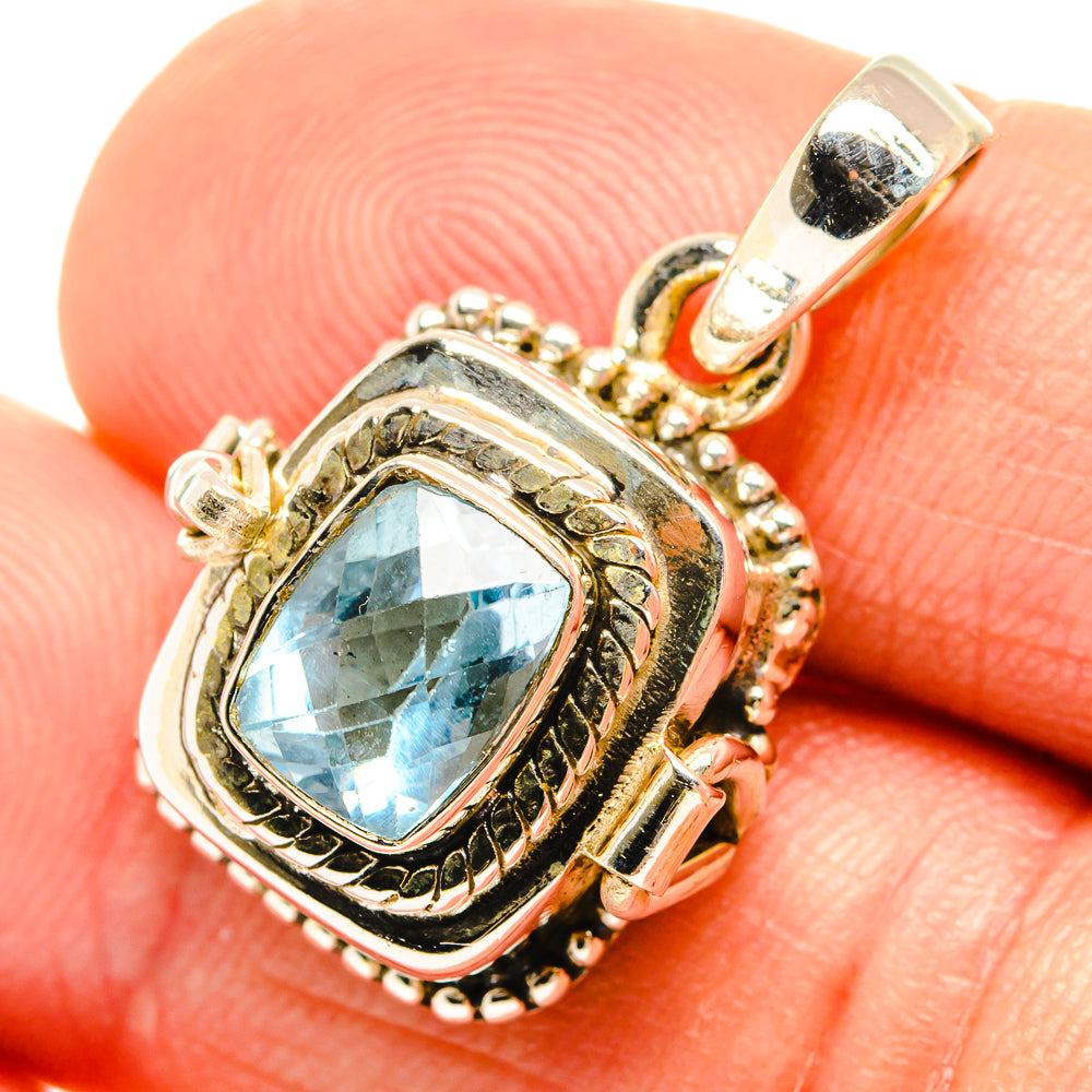 Blue Topaz Pendants handcrafted by Ana Silver Co - PD27092