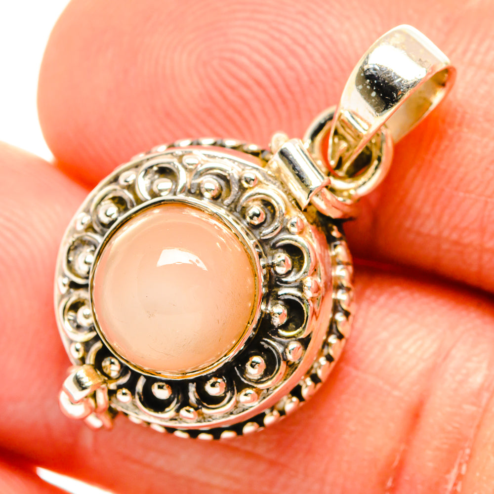 Peach Moonstone Pendants handcrafted by Ana Silver Co - PD27096