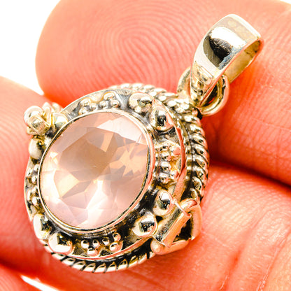 Rose Quartz Pendants handcrafted by Ana Silver Co - PD27100