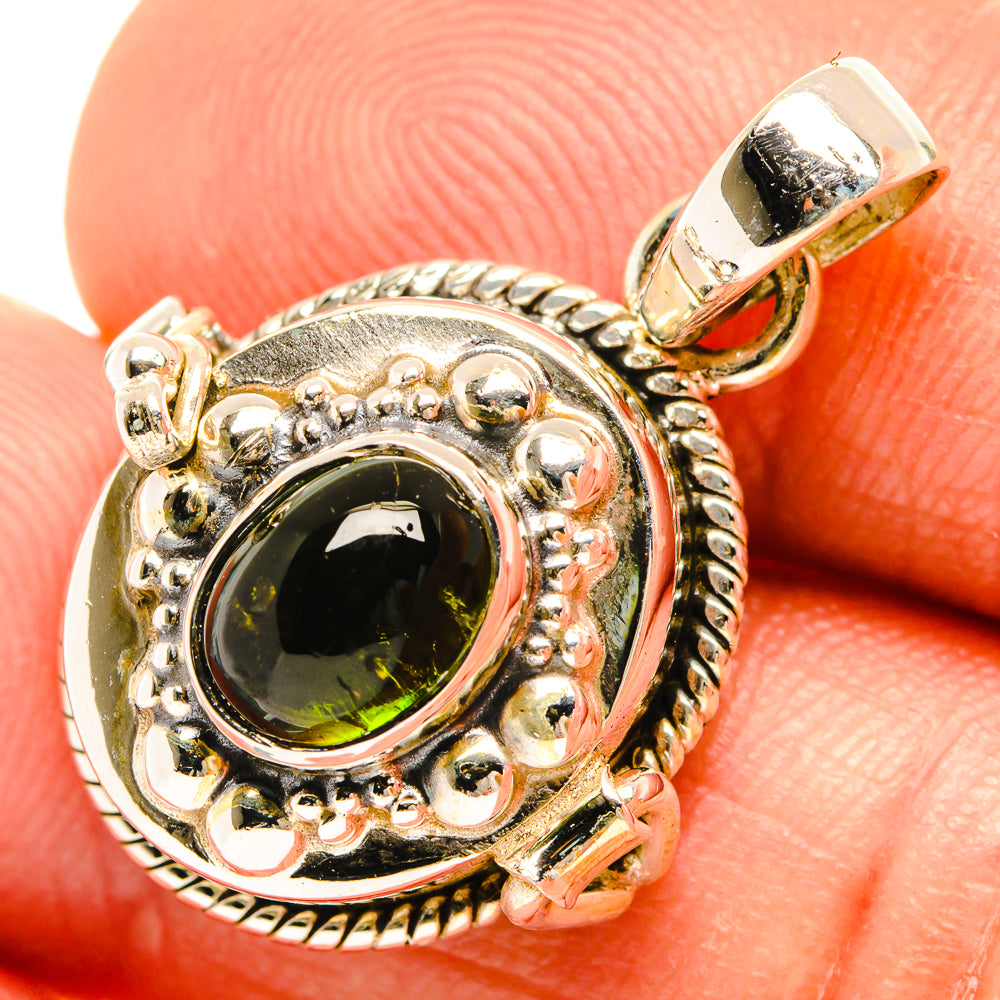 Green Tourmaline Pendants handcrafted by Ana Silver Co - PD27101