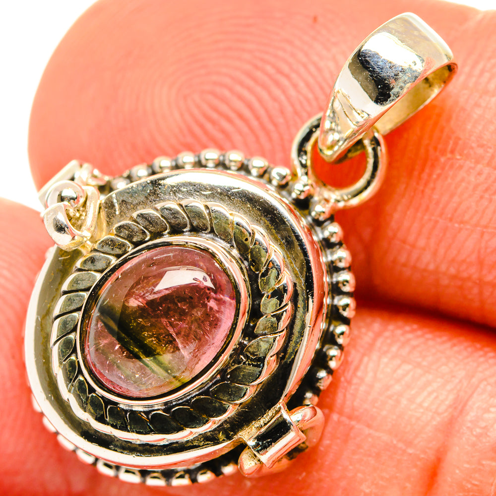 Watermelon Tourmaline Pendants handcrafted by Ana Silver Co - PD27103