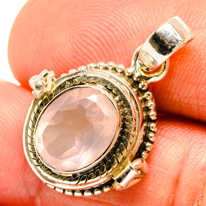 Rose Quartz Pendants handcrafted by Ana Silver Co - PD27110
