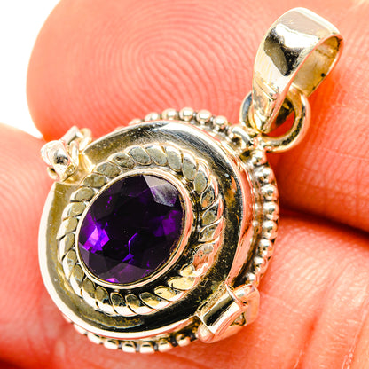 African Amethyst Pendants handcrafted by Ana Silver Co - PD27115
