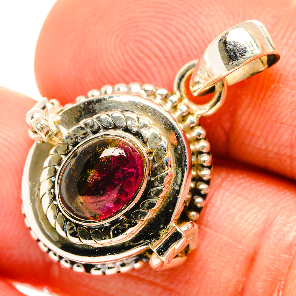 Watermelon Tourmaline Pendants handcrafted by Ana Silver Co - PD27129