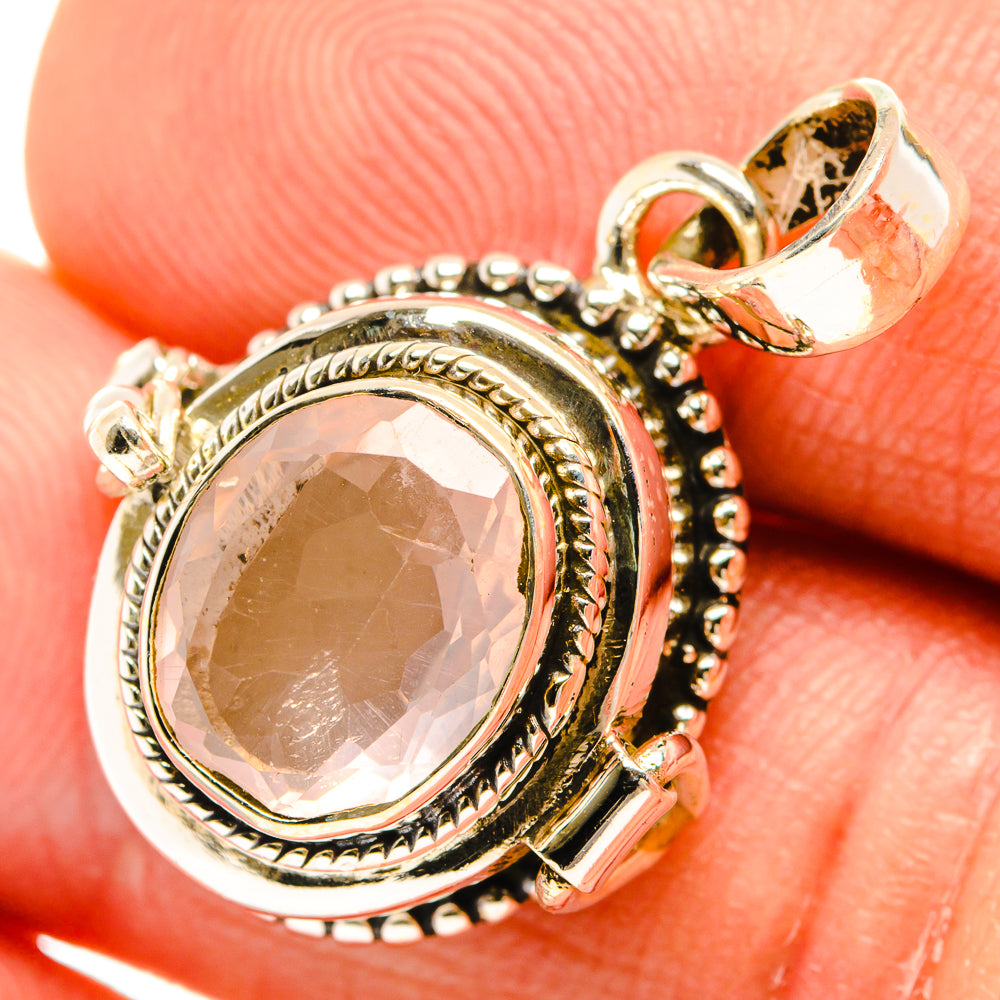 Rose Quartz Pendants handcrafted by Ana Silver Co - PD27130