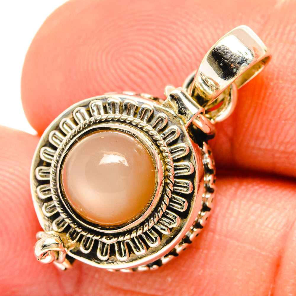 Peach Moonstone Pendants handcrafted by Ana Silver Co - PD27133