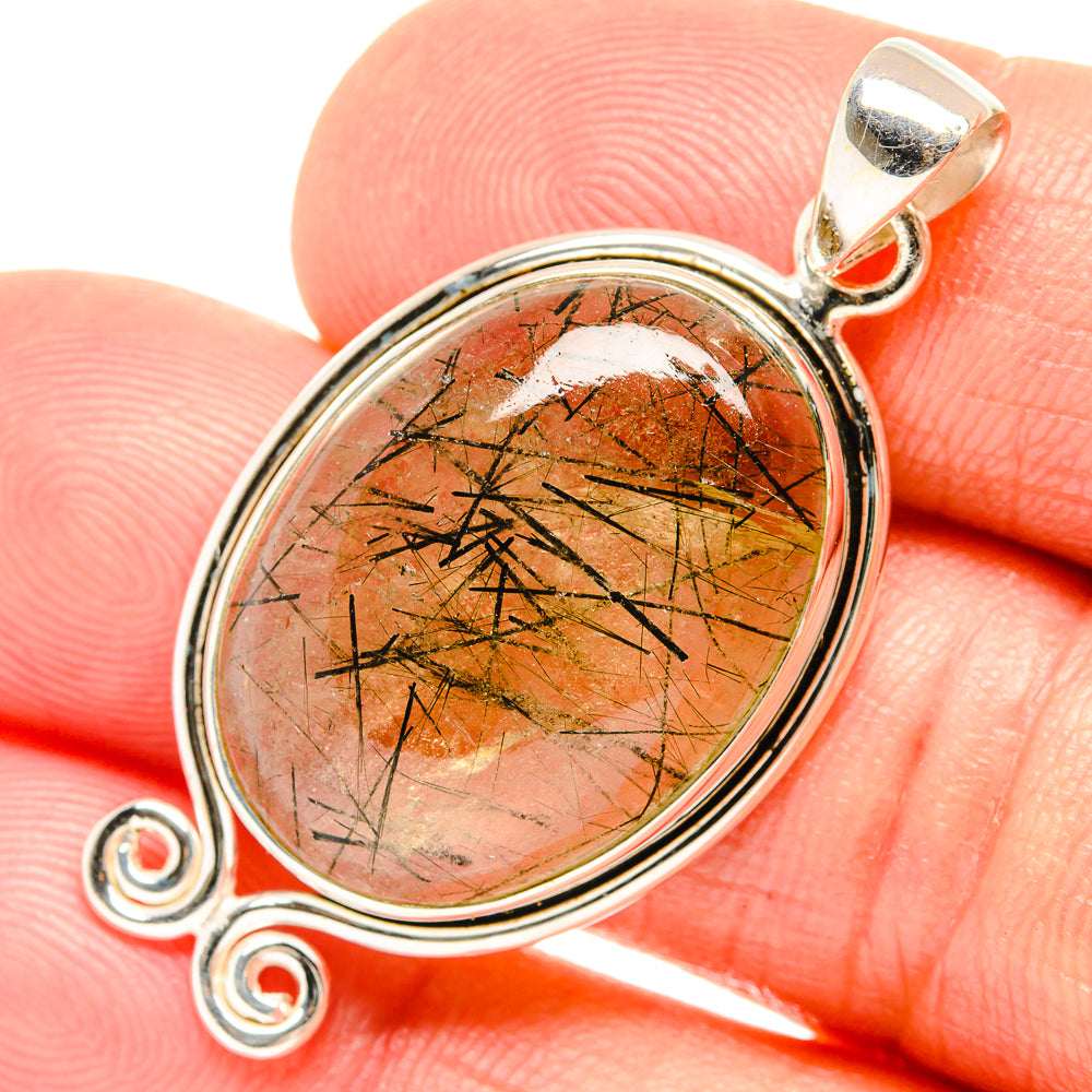 Tourmalinated Quartz Pendants handcrafted by Ana Silver Co - PD27145