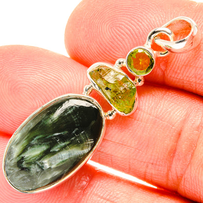 Seraphinite Pendants handcrafted by Ana Silver Co - PD27150