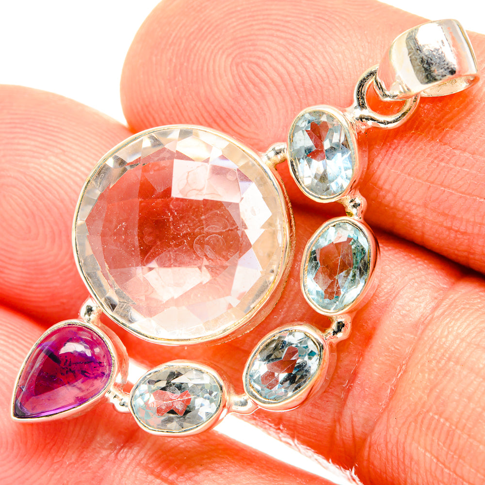 White Quartz Pendants handcrafted by Ana Silver Co - PD27200