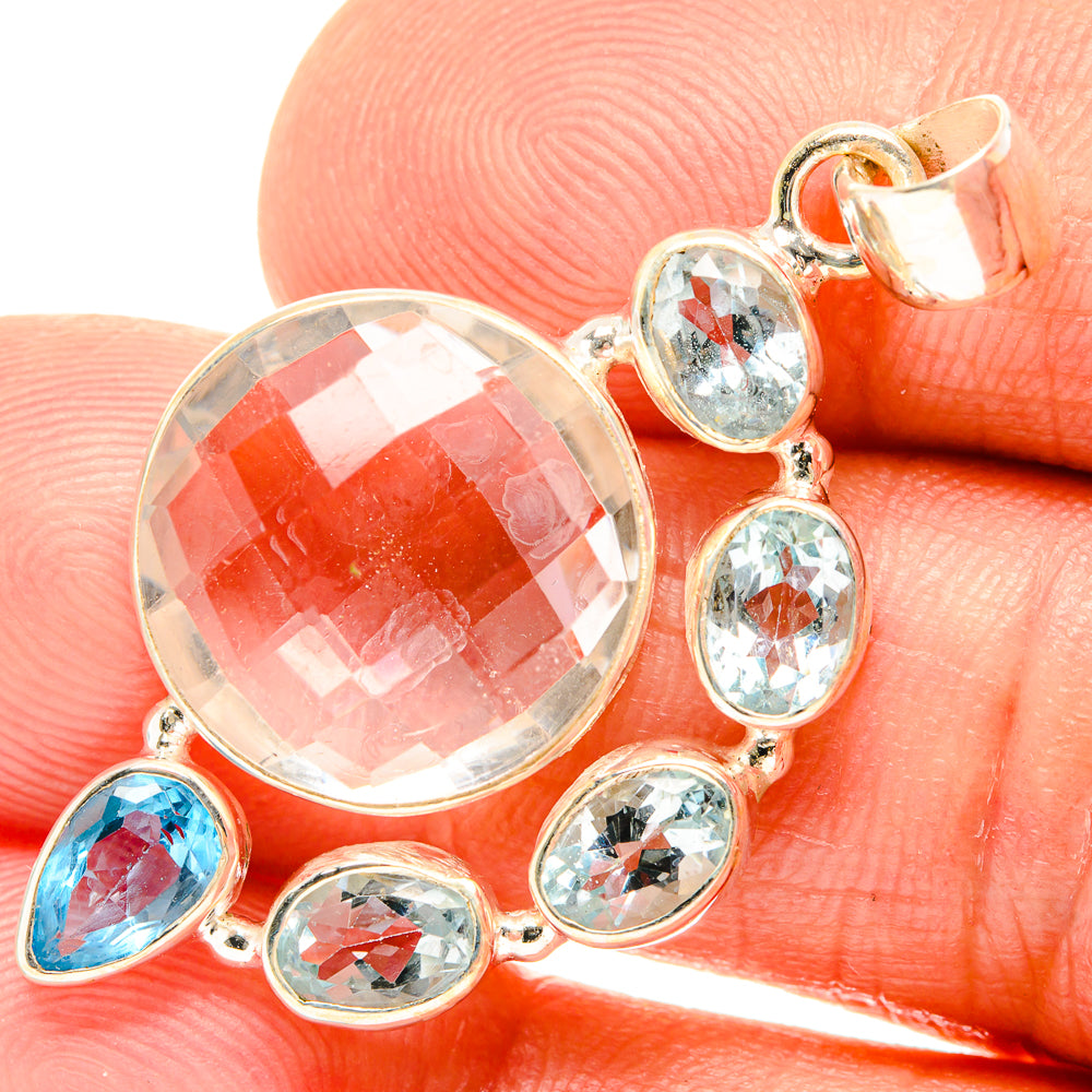White Quartz Pendants handcrafted by Ana Silver Co - PD27201