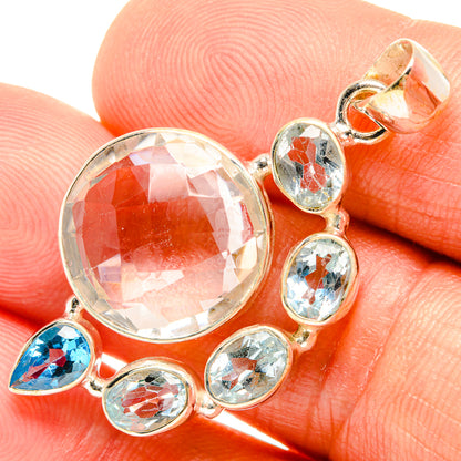 White Quartz Pendants handcrafted by Ana Silver Co - PD27203